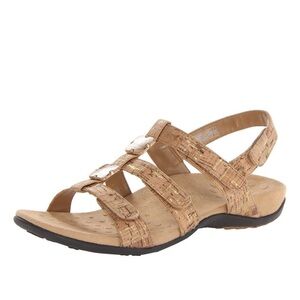 Vionic Amber Women’s Orthopedic Comfy Strappy Sandals Size 10 Tan